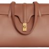 CELINE 16 소프트 스무스 송아지 가죽 핸드 백, 숄더 백 M 여성 브라운