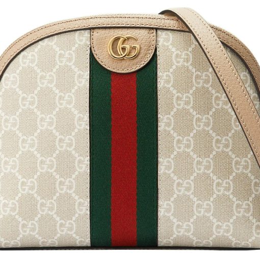 구찌 오피디아 Gg 스몰 숄더백 베이지 화이트 캔버스 L23.5*W8*H19cm