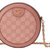 구찌 오피디아 Gg 미니 라운드 숄더백 핑크 캔버스 L18*W4.5*H18cm