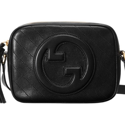 구찌 블론디 스몰 숄더백 블랙 레더 L21.08*W7.87*H15.49cm