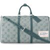 LOUIS VUITTON 키폴 캔버스+가죽 트림 캔버스 백, 핸드백, 숄더 백, 크로스백, 여행 백 남성 데님 블루 L52*W23*H29cm