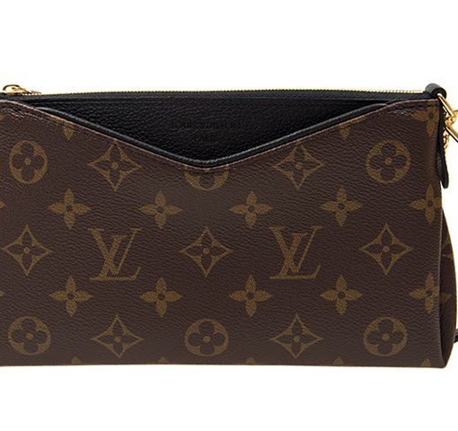 LOUIS VUITTON 팔라스 소가죽 휴대용 크로스백, 숄더 백 레귤러 여성 브라운 L22*W5*H13cm
