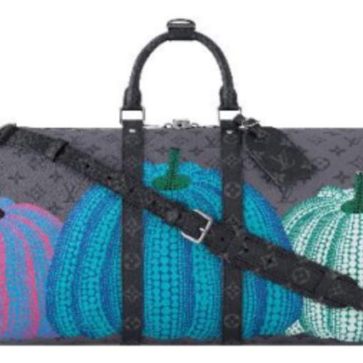 LOUIS VUITTON 야요이 쿠사마, Joint Fund 키폴 코팅 캔버스 가방 레귤러 남성 그레이 L58*W27*H31cm