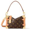 LOUIS VUITTON 코팅 캔버스 소프트 선물 포장 <브랜드_1>e 어깨 크로스백, 핸드백 S 여성 브라운 L18*W8*H12.5cm