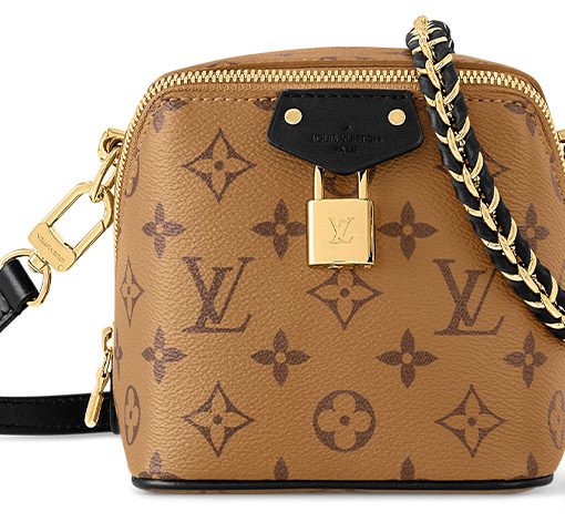 LOUIS VUITTON JUST IN CASE 코팅 캔버스 숄더 백, 크로스 백 여성 브라운 & 블랙 L13*W11.25*H14cm
