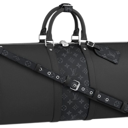 LOUIS VUITTON 키폴 캔버스+가죽 핸드백 여행 가방 남성 블랙 L50*W23*H29cm