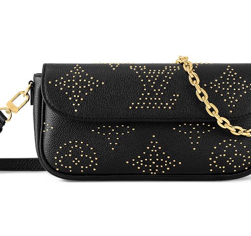 LOUIS VUITTON 곡물 송아지 가죽 크로스백, 숄더 백 여성 블랙 L23.5*W4.3*H12cm