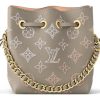 LOUIS VUITTON 인그레이브 펀칭 처리 소가죽 문라이트 여신 버킷 백, <브랜드_1>e 어깨 크로스백 레귤러 여성 그레이 L10.5*W11*H13cm
