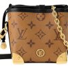 LOUIS VUITTON NOE 가죽 베이커리 가방, 버킷 백, 크로스백, 숄더 백 여성 브라운 L11.5*11.5*11.5cm