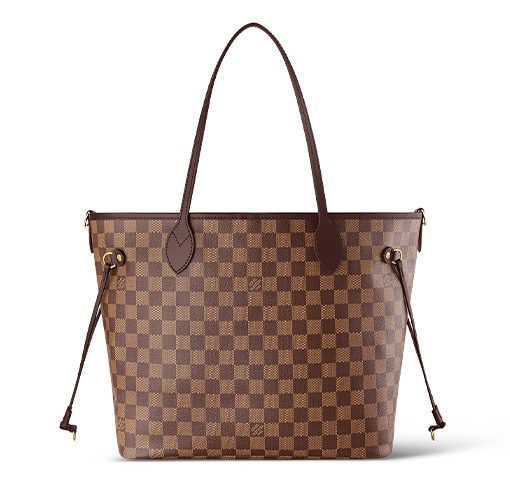 루이 비통 NEVERFULL 코팅 캔버스 토트 가방, 쇼핑백, 핸드백 M 여성 브라운 L30.99*W13.97*H27.94cm
