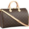 LOUIS VUITTON 스피디 코팅 캔버스 핸드백, 숄더 백, 크로스백, 여행 백 여성 브라운 L35*W18*H23cm